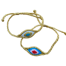 Load image into Gallery viewer, &quot;I see you&quot; Turquoise Blue Macrame Bracelet