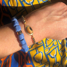 Load image into Gallery viewer, Happy Bead Bracelet in Periwinkle Sea Blue