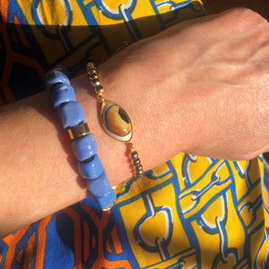 Happy Bead Bracelet in Periwinkle Sea Blue
