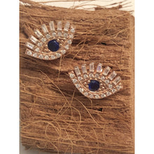 Load image into Gallery viewer, Pavé Evil Eye Stud Earring